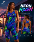 Neon Swirl Training Swimsuit