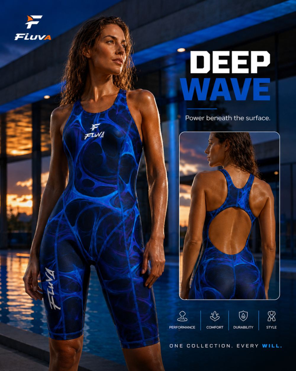 Blue Abyss Training Swimsuit