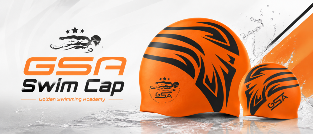 GSA Orange Silicone Swim Cap